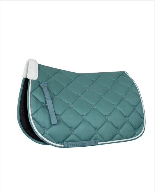 Horze Ghent Quick Dry Saddle Pad with Faux Fur