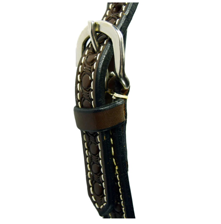 Ezy Ride Bridle Brow with Stamping Dark Brown
